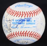 1988-89 Milwaukee Brewers Team Signed OAL Brown Baseball w/ 30 Signatures Including Robin Yount, Paul Molitor, Gary Sheffield, Teddy Higuera & More (JSA)