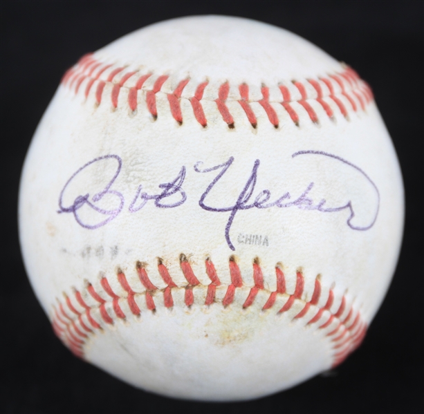 1990s Bob Uecker Milwaukee Brewers Signed Baseball (JSA)