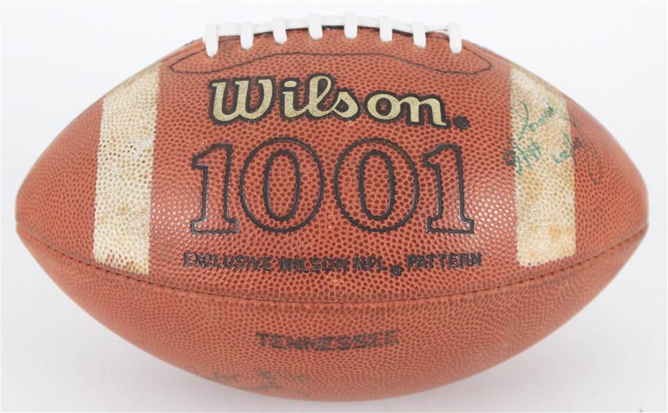 1994-97 Peyton Manning Tennessee Volunteers Dual Clubhouse Signed Wilson 1001 Football 