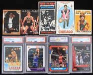 1969-2019 NBA Trading Cards featuring Michael Jordan Larry Bird LeBron James and More (Lot of 9) (PSA Slabbed)