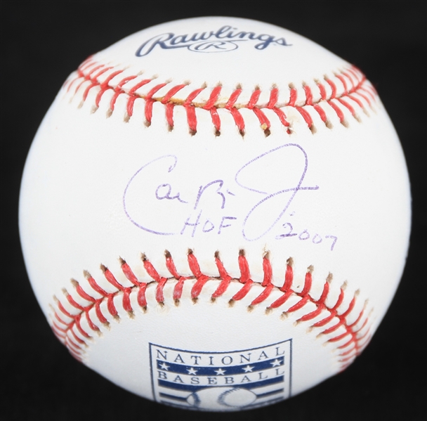 2007 Cal Ripken Jr Baltimore Orioles Signed MLB HOF OMLB Selig Baseball (JSA)