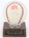 1999 Cal Ripken Jr Baltimore Orioles Autographed ASG OMLB Selig Baseball (JSA)