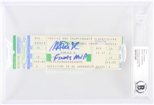 1982 Magic Johnson Los Angeles Lakers Signed The Forum NBA Finals Ticket (Beckett Slabbed 10)
