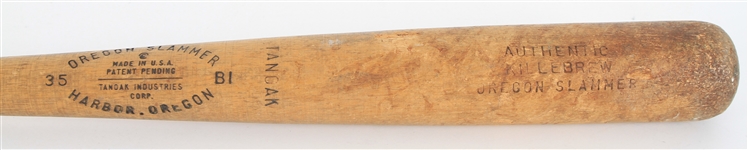 1960s Harmon Killebrew Minnesota Twins Professional Model Game Used Bat (MEARS LOA)