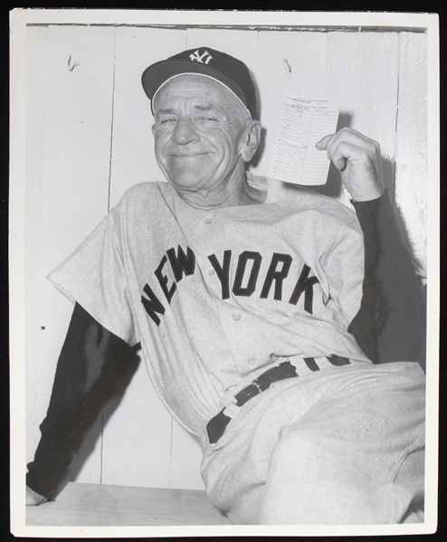 1955 Casey Stengel New York Yankees 8x10 B&W Photo