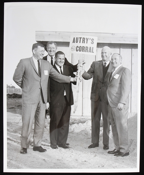 1965 Gene Autry California Angels 8x10 B&W Photo