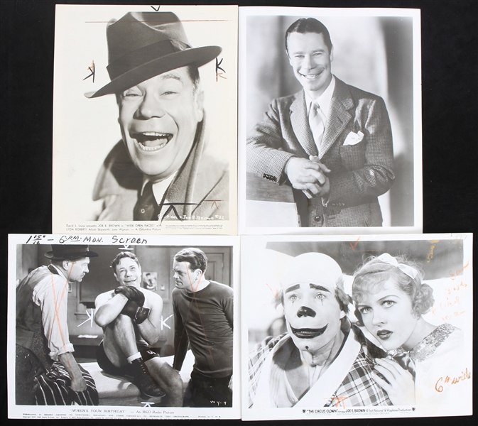 1936-1956 Joe E. Brown 8x10 B&W Photos (Lot of 4)