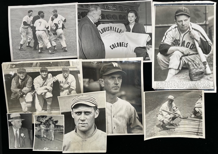 1920s-1980s 2x4 3x5 4x6 and 8x10 Photos featuring Casey Stengel Billy Herman Jr Rogers Hornsby and More (Lot of 18)