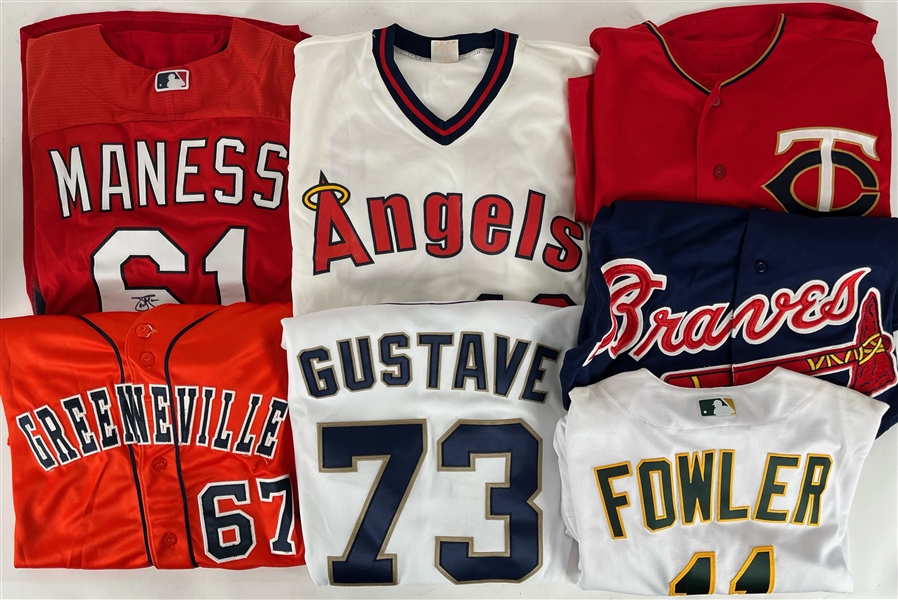 1980s-2010s Baseball Jersey Collection - Lot of 7 w/ Spring Training, Batting Practice, Minor League & More (MEARS LOA)