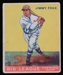 1933 Jimmy Foxx Philadelphia Athletics #154 Goudey Baseball Trading Card