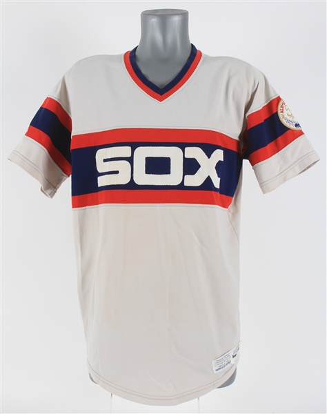 1983-84 Mike Squires/Bob Fallon Chicago White Sox Game Road Home Jersey (MEARS LOA)