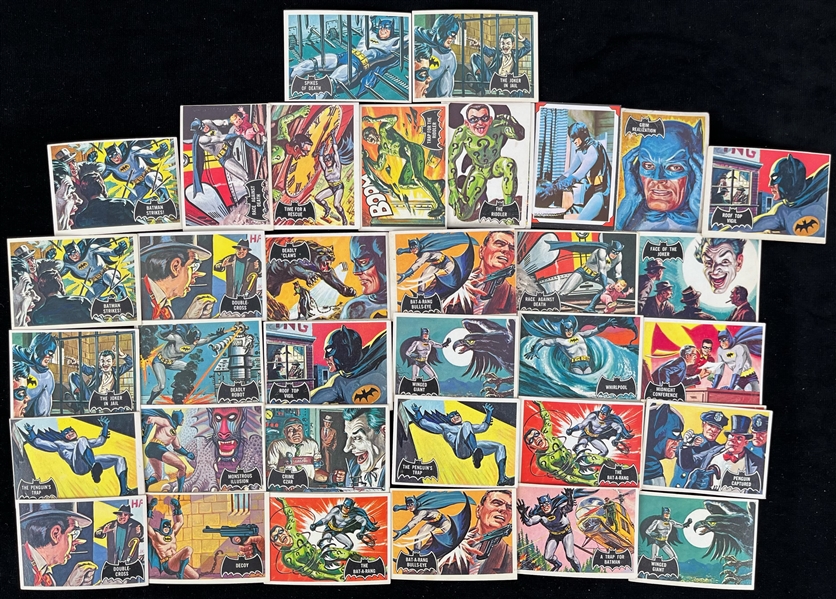 1966 Batman Topps Trading Card Collection - Lot of 42