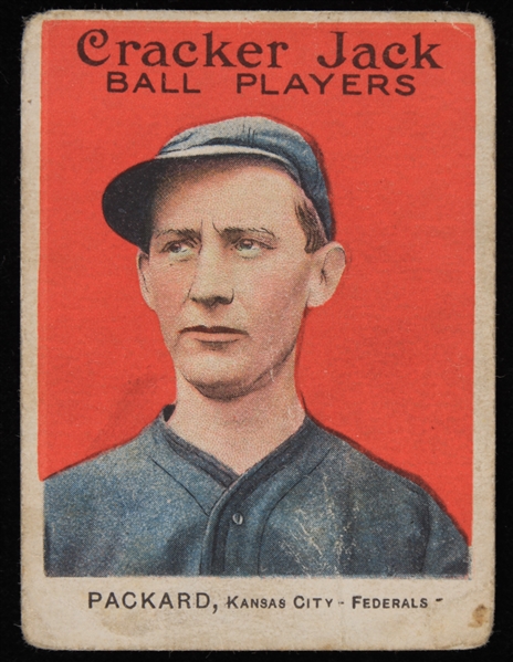 1914 Eugene Packard Kansas City Federals Cracker Jack Card #142 