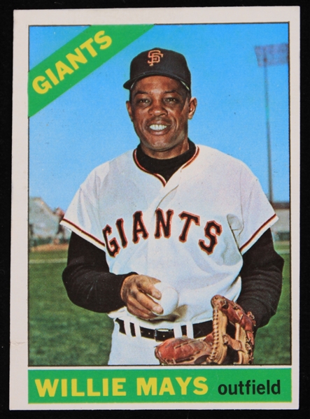 1966 Willie Mays San Francisco Giants Topps Trading Card #1 