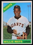 1966 Willie Mays San Francisco Giants Topps Trading Card #1 