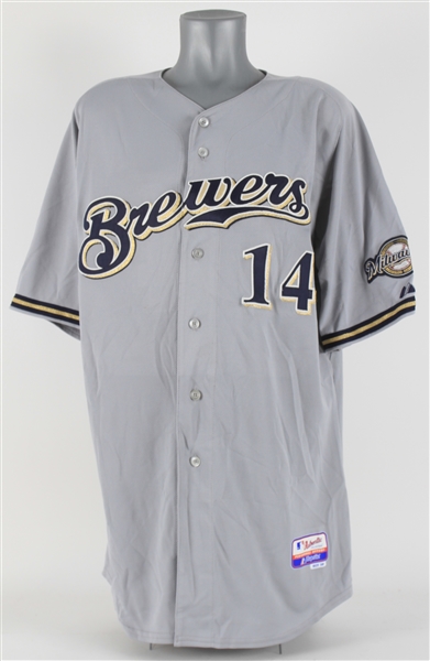 Lot Detail - 2008 Russell Branyan Milwaukee Brewers Game Worn Road ...