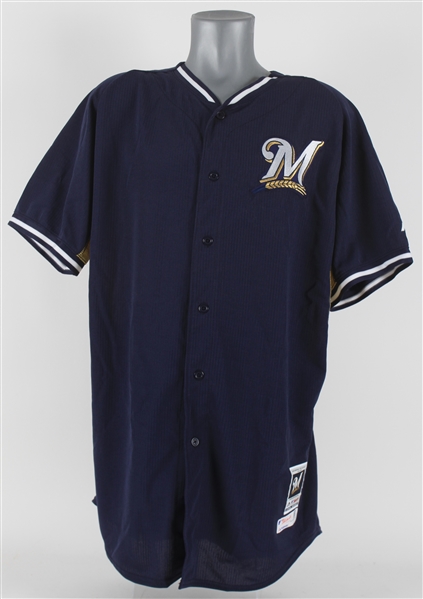 2015 Neal Cotts Milwaukee Brewers Batting Practice Jersey (MEARS LOA/MLB Hologram)