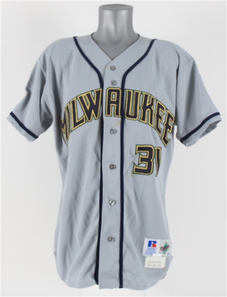 1997 Tim Van Egmond Milwaukee Brewers Spring Training Jersey (MEARS LOA)