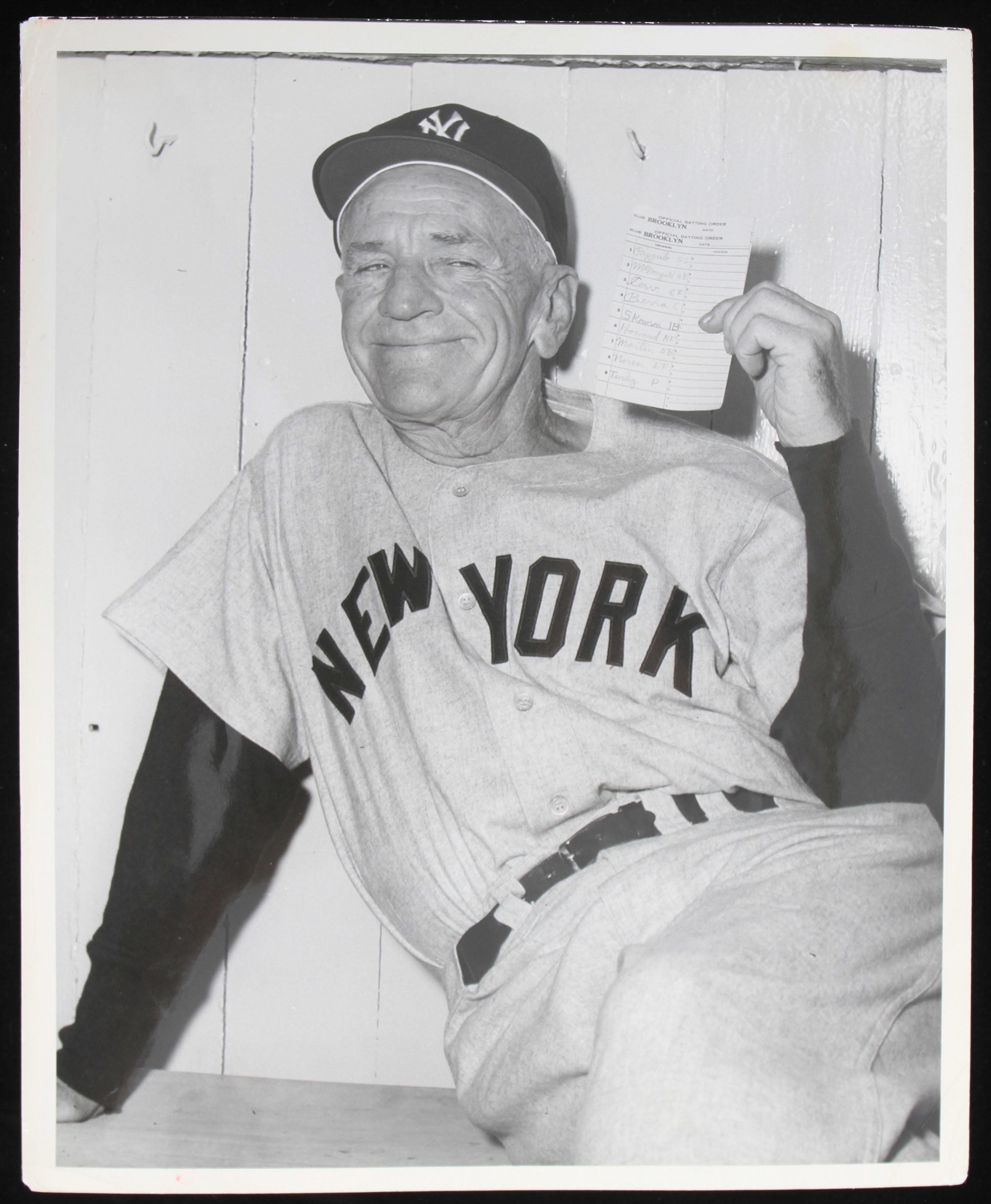 Lot Detail - 1955 Casey Stengel New York Yankees 8x10 B&W Photo