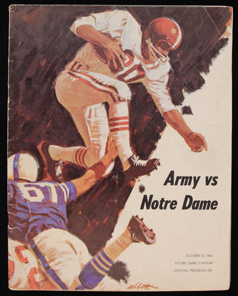 1966 Notre Dame vs Army Notre Dame Stadium Football Game Program