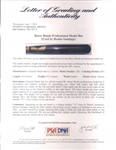 2001 Barry Bonds San Francisco Giants SamBat Professional Model Bat (MEARS A8 & PSA GU 8) Used by Benito Santiago