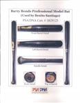 2001 Barry Bonds San Francisco Giants SamBat Professional Model Bat (MEARS A8 & PSA GU 8) Used by Benito Santiago