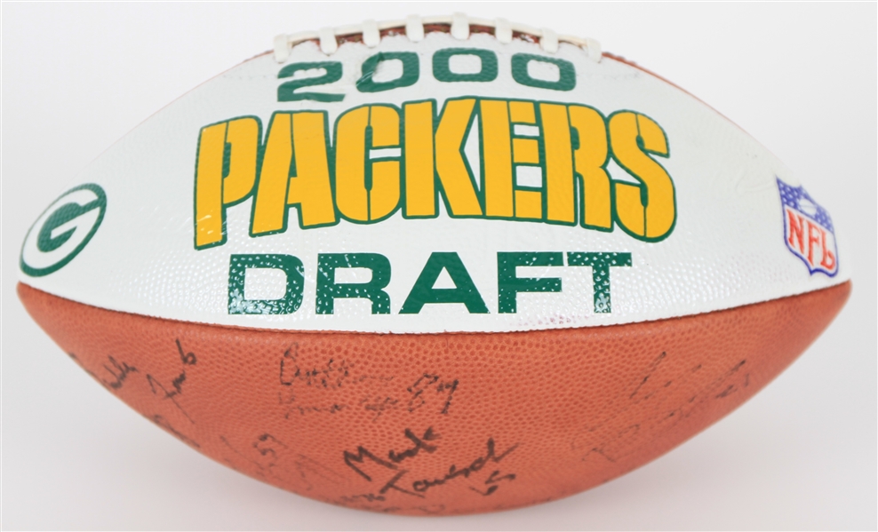 2000 Green Bay Packers Draft Class Multi Signed ONFL Tagliabue Painted Football w/ 14 Signatures Including Mark Tauscher, Chad Clifton, Bubba Franks & More (JSA)