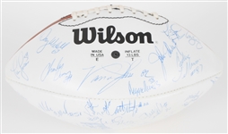 1992 Denver Broncos Team Signed ONFL Tagliabue Autograph Panel Football w/ 39 Signatures Including John Elway, Steve Atwater, Shannon Sharpe, Mark Jackson, Vance Johnson & More (JSA)