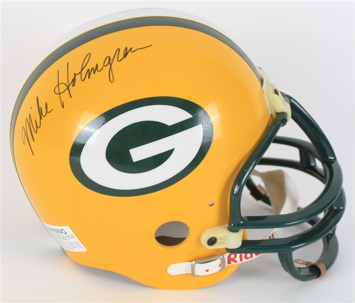 1996-97 Mike Holmgren Ron Wolf Green Bay Packers Signed Full Size Display Helmet (JSA)