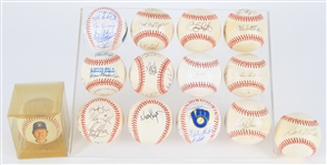 1980s-90s Signed Baseball Collection - Lot of 14 w/ Cal Ripken Jr., Tony Oliva, Dave Parker, Early Gary Sheffield & More 