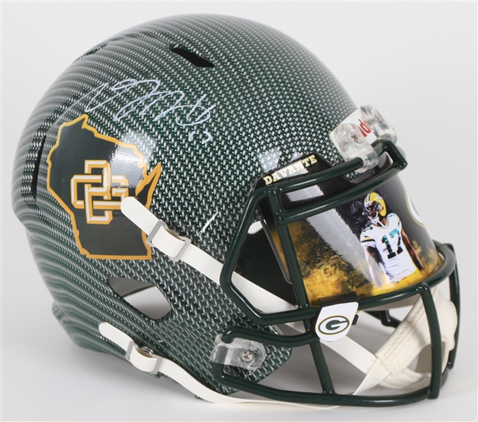 2019 Davante Adams Green Bay Packers Signed Full Size Display Helmet w/ Custom Player Visor (Beckett)