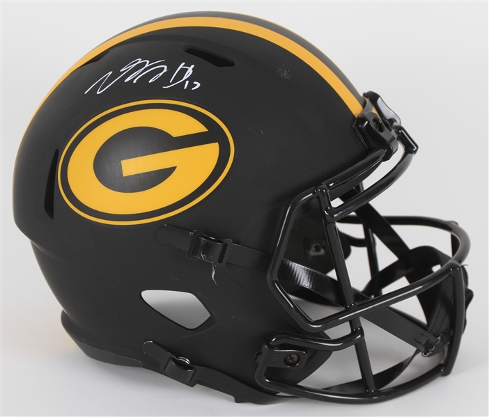 2020 Davante Adams Green Bay Packers Signed Full Size Eclipse Display Helmet *JSA*