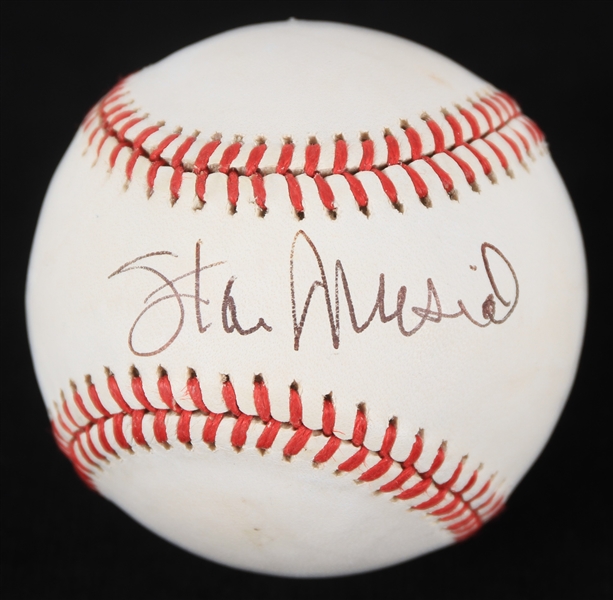 1992 Stan Musial St. Louis Cardinals Signed ONL White Baseball (JSA)