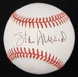 1992 Stan Musial St. Louis Cardinals Signed ONL White Baseball (JSA)