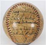 1931 New York Giants Team Signed ONL Heydler Baseball w/ 25 Signatures Including Mel Ott, Carl Hubbell, Freddie Lindstrom, Bill  Terry & More (JSA Full Letter)