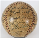 1931 New York Giants Team Signed ONL Heydler Baseball w/ 25 Signatures Including Mel Ott, Carl Hubbell, Freddie Lindstrom, Bill  Terry & More (JSA Full Letter)