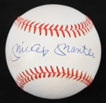 1990-92 Mickey Mantle New York Yankees Signed OAL Brown Baseball (JSA)