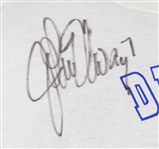 1980's John Elway Denver Broncos Signed T-Shirt (JSA)