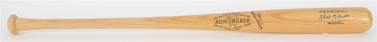 1980's Hank Aaron Atlanta Braves Signed Adirondack Bat (JSA)