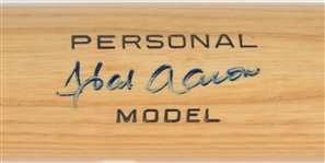 1980's Hank Aaron Atlanta Braves Signed Adirondack Bat (JSA)