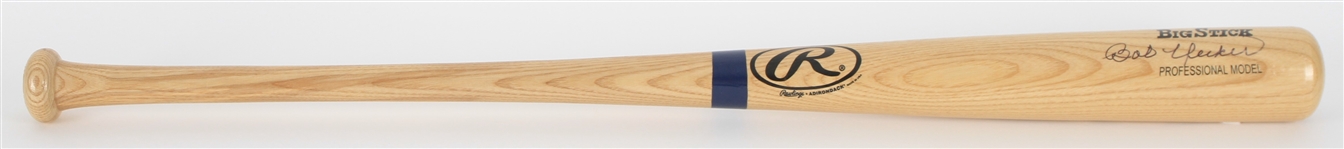 2000's Bob Uecker Milwaukee Brewers Signed Rawlings Adirondack Bat (JSA)