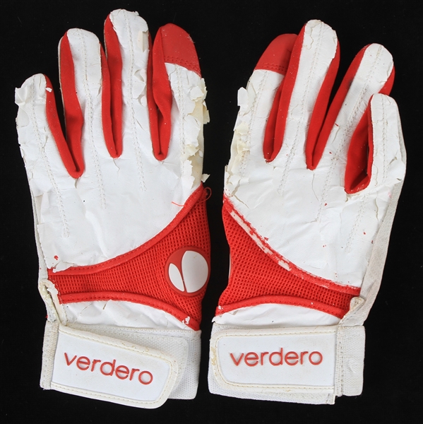 2009-11 Ivan Rodriguez Attributed Verdero Batting Gloves (MEARS LOA)