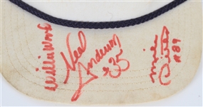 1990's Mike Ditka Willie Wood Neal Anderson Bears/Packers Signed Merrill Lynch Golf Cap (JSA)