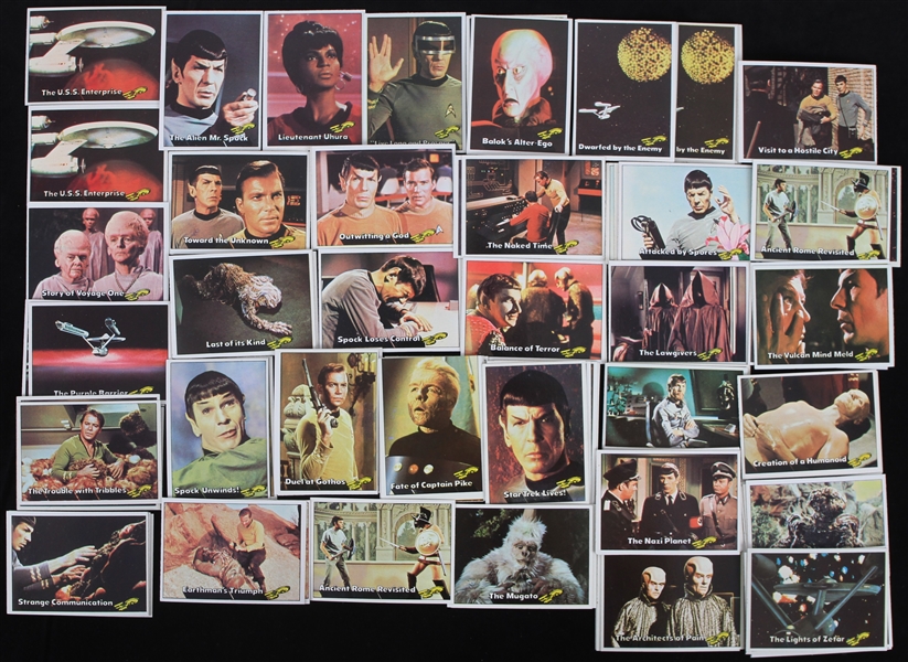 1976 Star Trek Captains Log Topps Trading Cards - Lot of 96
