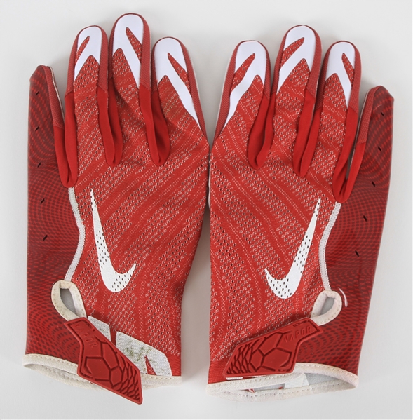 2020 Larry Fitzgerlad Arizona Cardinals Nike Game Worn Receiver Gloves (MEARS LOA)