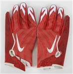 2020 Larry Fitzgerlad Arizona Cardinals Nike Game Worn Receiver Gloves (MEARS LOA)