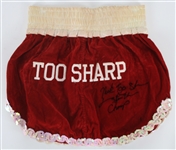 1994 Mark Too Sharp Johnson World Flyweight Champion Signed Fight Worn Trunks (MEARS LOA/JSA)