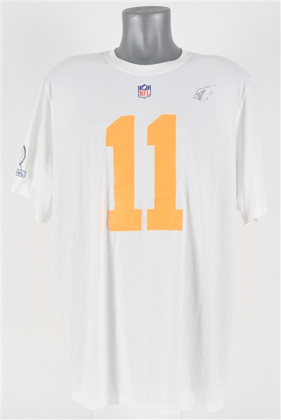 2014 Larry Fitzgerald Arizona Cardinals Team Rice Pro Bowl Practice Shirt (MEARS LOA)