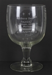 1960 Green Bay Packers Western Division Champions 10.5" x 6" Oversize Goblet Style Drinking Glass (Red Cochran Collection/Letter) 