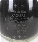 1960 Green Bay Packers Western Division Champions 10.5 x 6 Oversize Goblet Style Drinking Glass (Red Cochran Collection/Letter) 
